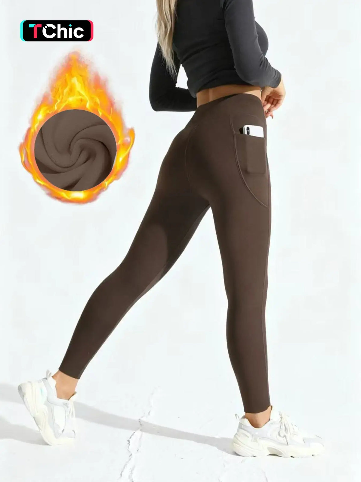High Waist Thermal Lined Sports Leggings